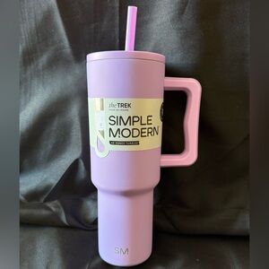 New 40oz Simple Modern Purple Tumbler with Handle and Straw